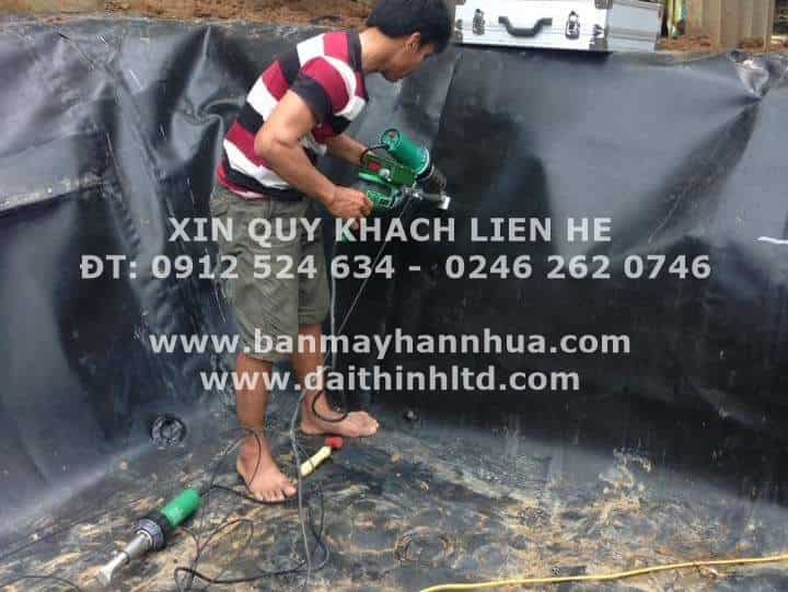 máy hàn bạt nhựa đùn LST600B hàn bạt HDPE ao tôm, bạt làm hầm biogas, bạt chống thấm bãi rác